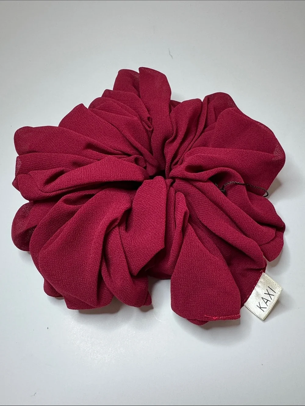 NWT Free People x KAXI Co. Large Oversized Burgundy Scrunchie